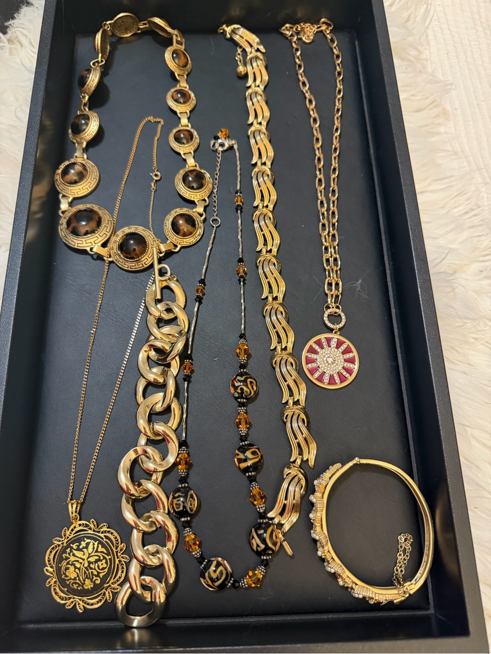 Vintage & Modern Gold Tone Jewelry Lot – Necklaces & Bracelets